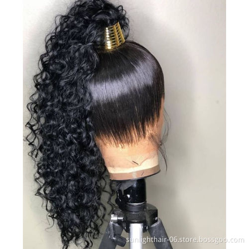 Sunlight overnight delivery lace wigs water sample water wave peruvian closser Full lace water wave wig 13x4 13x6 lace front wig